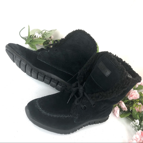 Cole Haan Shoes - Cole Haan Faux Fur ankle boots size 7 1/2 B